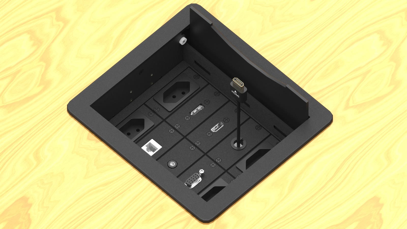 Painel de Mesa Multiconexão iC-TB-1, cor preto — imagem 8