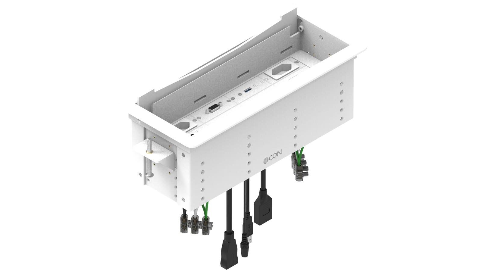 Painel de Mesa Multiconexão iC-TB-2, cor branco — imagem 3