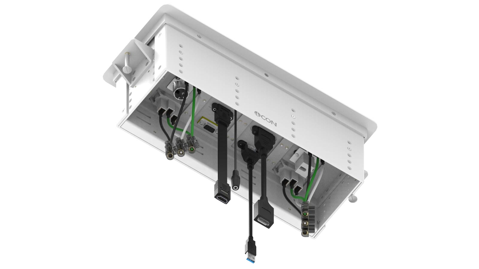 Painel de Mesa Multiconexão iC-TB-2, cor branco — imagem 8