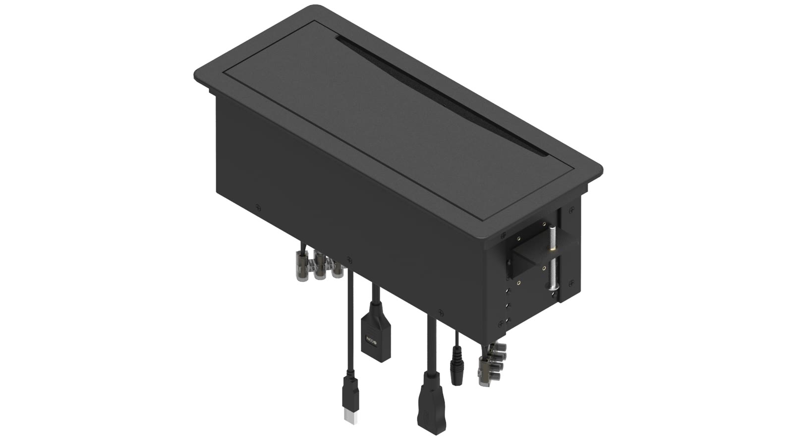 Painel de Mesa Multiconexão iC-TB-2, cor preto — imagem 4