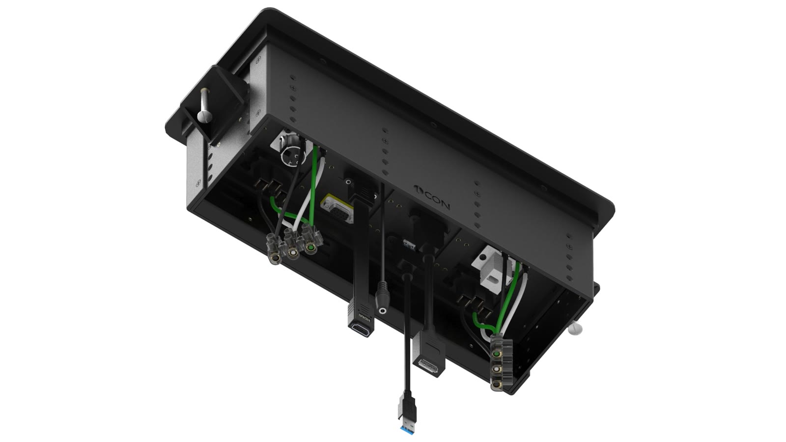 Painel de Mesa Multiconexão iC-TB-2, cor preto — imagem 8